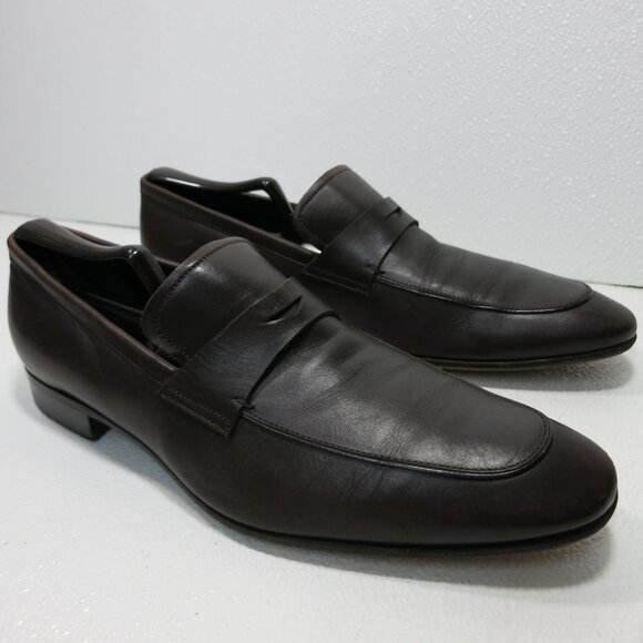 Emporio Armani Leather Dress Strap Loafers Footwear Men\'s Shoes Italy Sz 8 main image 5